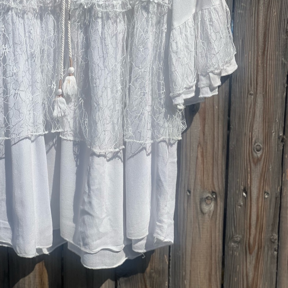 POL Lace Ruffled Peasant Blouse - Picture 5 of 13
